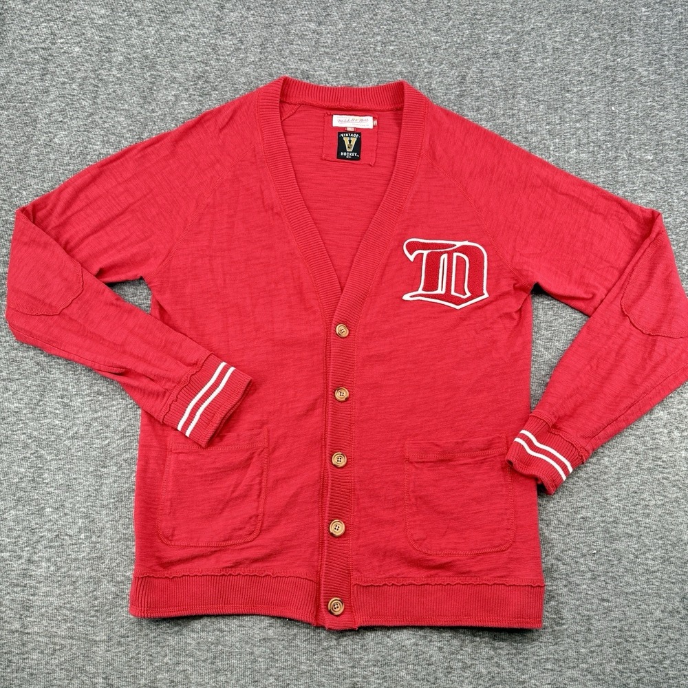 Mitchell & Ness Vintage Hockey Cardigan Detroit‎ Red Wings Mens Sweater